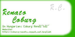 renato coburg business card